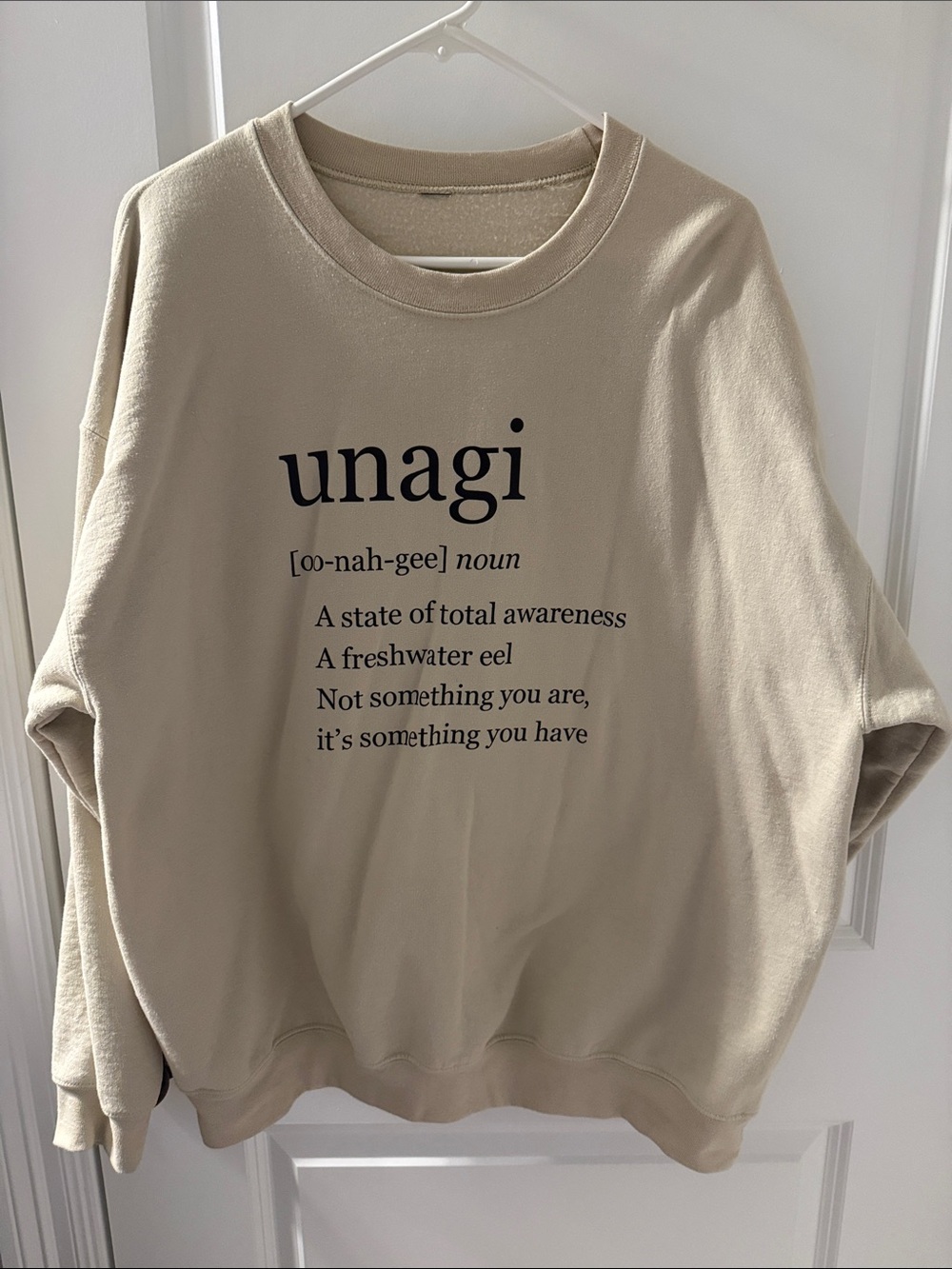 Unagi Graphic Sweatshirt — Cream Women’s Sweater